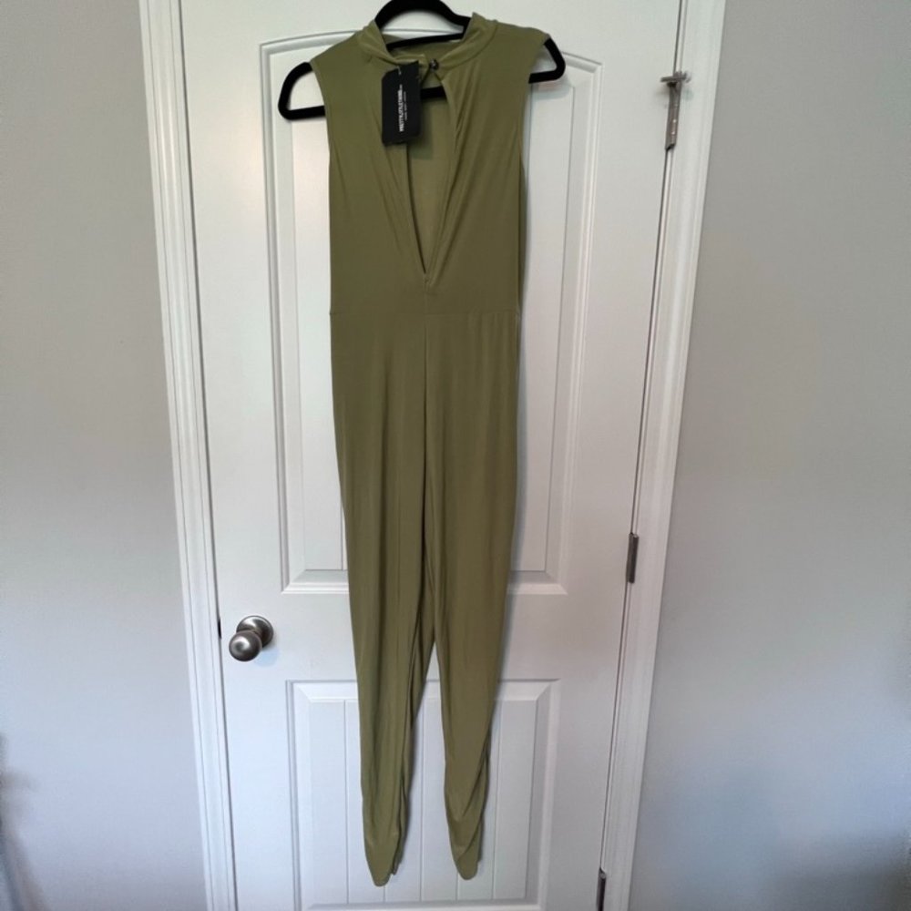 Shape Olive Slinky High Neck Jumpsuit